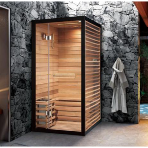 Sauna soba Nero - kanadski Hemlock - 1500x1200x1900 za 3 osobe sa rasvetom